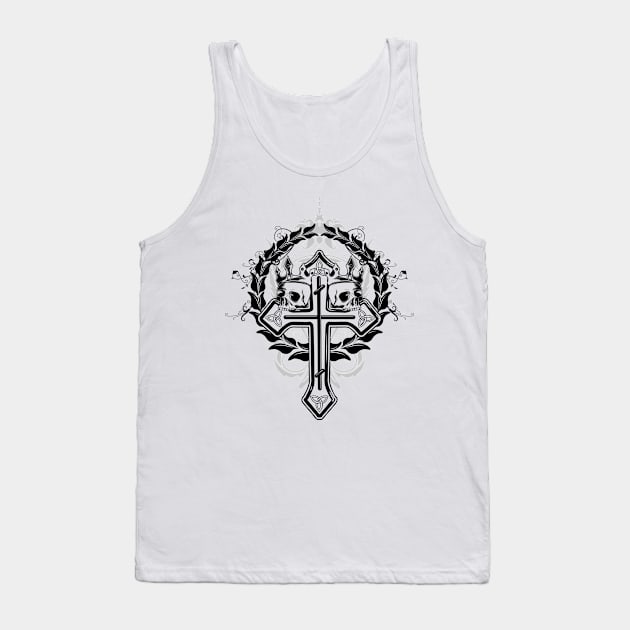 Abstract cross Tank Top by peace and love